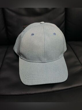 Steve Madden Baseball Hat with bow detail light wash denim